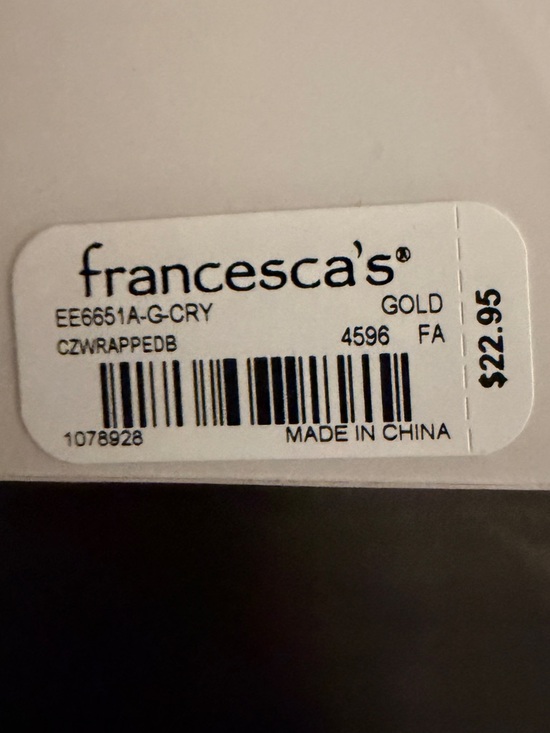 Francesca's Collections Gold/Silver Bow Earrings - Picture 5 of 5